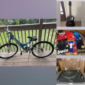 MaxSold Auction: This online auction printers, board games, jewelry, vintage cameras, small kitchen appliances, hardware, NIP HD motorcycles, toys, NIB snorkeling sets, sewing machines, home electronics, typewriters, vintage dolls, bicycles, guitar, soccer jerseys, and much more!