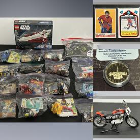 MaxSold Auction: This online auction includes furniture such as coins and banknotes, hockey trading cards, Beckett Hockey Monthly, figurines, Nintendo 64 games, Xbox games, Thomas the Train, Lego, die-cast cars and other toys, DVDs, decorative tins, acoustic guitar, vinyl records, books and much more!