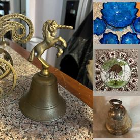 MaxSold Auction: This online auction features Noritake Waynesboro China, decorative brass items, art glass, drop leaf table, collector plate, silver-plated bells, and much more!!