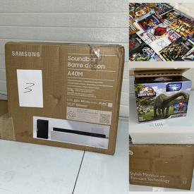 MaxSold Auction: This online auction includes Samsung sound bar systems, puzzles and board games, die cast cars, Tech Deck, Star Wars, Barbie, Jurassic World, dolls and other toys, BenQ office monitor, 3DS games, children\'s books, comic books and much more!