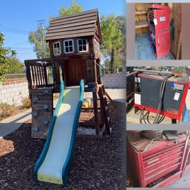 MaxSold Auction: This online auction includes golf carts, tools such as an AC welder, Makita table saw, Honda air compressor and others, toolboxes, sinks, hardware, construction materials, granite remnants, cement blocks, vintage glass blocks, hand truck, outdoor bench, printer, pool accessories, granite top wood dresser, outdoor playset, generator and more!