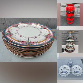 MaxSold Auction: This online auction features Royal Worcester Evesham pieces, vintage children’s books, collector plates, NIB Dickensville lighted porcelain houses, Fat Lava vase, vintage mini ginger jars, nesting doll collection, Pokemon cards, art glass, antique tea sets, crock, wooden dollhouse furniture, and much, much, more!!