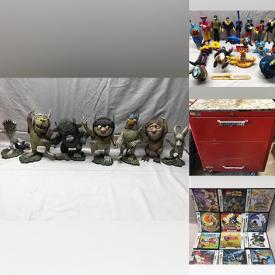 MaxSold Auction: This online auction includes collectible figures such as McFarlane, Nendoroid, and Funko Pop, DVDs, Yu-gi-oh cards, Pokemon cards, Lego, vintage telephone tables, board games, watches, glassware, Nike shoes, Christmas decor, NIB car speakers, Limoges, game consoles and video games such as Nintendo 64, SNES, Sega, Playstation 2, Xbox and Dreamcast, and much more!