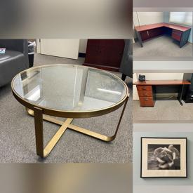 MaxSold Auction: This online charity/fundraising auction features corner desk, glass top coffee table, oil paintings, corner chair, office supplies, standard office desks & chairs, file cabinets, plexiglass dividers, Sentry safe, mini heaters, air purifiers, tub chairs, adjustable height desks, and much more!!!