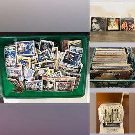 MaxSold Auction: This online auction features sports trading cards, flower pots, DVDs, vinyl records, NIB toy cars, printer, coffee machines, antique cash register, NIB sports figures, guitar, sports collectibles, solar light, beauty appliances, bike, Royal Doulton figurine, and much, much, more!!!