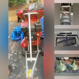 MaxSold Auction: This online auction features lawnmowers, scrap metal, chipper/shredder, chainsaws, garden tools, commercial spreader, power & hand tools, automotive jacks, power washers, vintage auto parts, new paint, vintage tools, painting supplies, and much more!