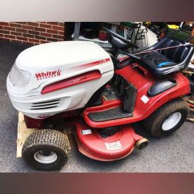 MaxSold Auction: This online auction features Riding Mower, Snowblower, Armchair, Fridge, Media Cabinet, fishing and camping gear, yard tools, power tools, artwork and much more!