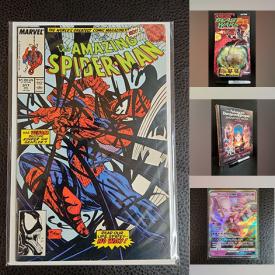 MaxSold Auction: This online auction includes collectibles such as vintage comics such as Spider-Man, He-Man, GI Joe, and The Flash, DVDs, video games, Lego, figures such as Lord of the Rings, and Star Wars, trading cards, vinyl albums, and more!