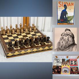 MaxSold Auction: This online auction includes a vintage Lador cuckoo clock, Dr. Seuss and other books, power inverter, compass, blood pressure monitor, ADJ fog machine, tripod, vintage cameras, Renogy solar panels, vintage Transformers toys, vinyl records, posters, stone inlay chessboard and more!