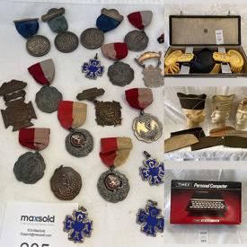 MaxSold Auction: This online auction features military, patches, pins, dog tags, ribbons, & metals, men’s & women’s military caps & hats, vintage lighters, epaulet set, vintage computer, beer taps, collector cards, ephemera, and much more!!