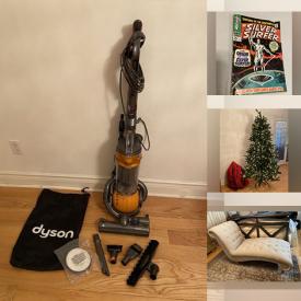 MaxSold Auction: This online auction includes DC comics, NIB Swarovski, 55” Samsung TV, furniture such as end tables, corner display, side chairs, chaise lounge, and Thomasville dresser, Dyson vacuum, concrete statues, colognes, NIB heated mattress pads, personal care items, winter jackets, collector Barbie, NIB small kitchen appliances and much more!