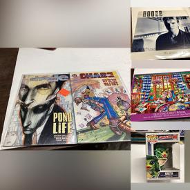 MaxSold Auction: This online auction features sports trading cards, Pokemon cards, vinyl records, comics, puzzles, games, Funkos, depression glass, art glass, action figures, die-cast vehicles, miniature tea sets, carnival glass, jewelry, and much, much, more!!!