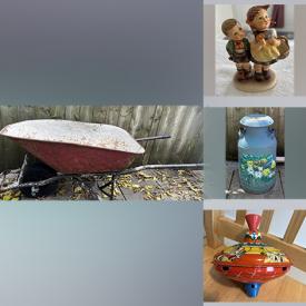 MaxSold Auction: This online auction includes vintage crocks, Cabbage Patch figures, kitchenware, massage oils, Bohemian book holder, antique demitasse sets, vintage shears, toys, ceramics, place mats, books, clothing, NHL chess tin set, Maximum toolbox, mirrors, wood console table, closet organizer, Hummels, wheelbarrow and much more!