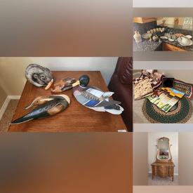 MaxSold Auction: This auction features Filing Cabinet, Wall Art, Antique Dresser, Antique Wash Stand, Floor Lamp, Brass Headboard, Antique Bottles, Pottery, Books, CDs, Barrister Bookcase, Small Quilts, End Tables, Side Chair, Plant Stand, Stool, Patio Furniture, Desk & Chair and much more!