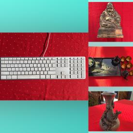 MaxSold Auction: This online auction features Apple components such as TV, watch chargers, mouse, keyboards, and Japanese tea set, cameras, cruiser bike, and much more!!