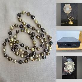 MaxSold Auction: This online auction features sterling silver jewelry, watch, freshwater pearls, vintage harmonicas, Belleek, Lladro figurine, art glass, Dickens ware, collector plates, oil lamp, printer, security camera system, nesting dolls, Bunnykins, leather jackets, and much, much, more!!