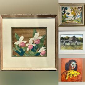 MaxSold Auction: This online auction features Keith Thomson watercolour, A.M. Elkins oil on canvas, Erna Nook Jackson paintings, A.J. Casson artwork, antique Chinese watercolours, and much, much, more!!
