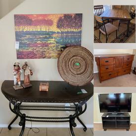 MaxSold Auction: This online auction includes 46” Samsung TV, furniture such as La-Z-Boy recliner, couches, nightstands, dressers, and bed frames, framed wall art, area rugs, lamps, Mikasa dishware, small kitchen appliances, power tools, Brother printer, and more!