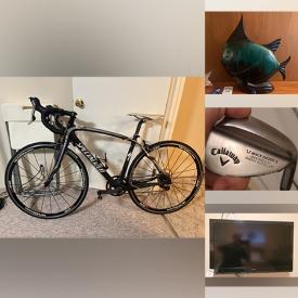 MaxSold Auction: This online auction features TVs, BMP, leather love seat, bike, exercise bike, golf clubs, extension ladder, push mower, bookshelves, and much more!!