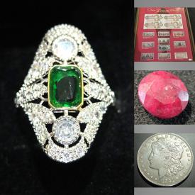 MaxSold Auction: This online auction includes an antique Majolica urn, beer stein mugs,  resin sculptures, photo tray, Maurice Richard framed picture, cameras, gemstones such as Emeralds, Rubies and Sapphires, jewelry, coins, sealed Pokemon card packs and much more!