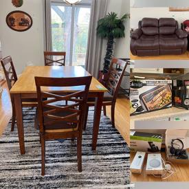 MaxSold Auction: This online auction includes 32” Sharp TV, NIB electronics, Limoges, sterling silver jewelry, furniture such as maple bench, leather recliner couch, wood table with chairs, daybed, and bistro table, small kitchen appliances, exercise equipment, men’s clothing, and more!