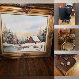 MaxSold Auction: This online auction features antique pipe holder, sewing machine, Moissanite jewelry, concrete vases, silver jewelry, office chairs, oil paintings, DVDs, puzzles, and much, much, more!!!