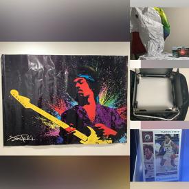 MaxSold Auction: This online auction features Michael Jackson memorabilia, sports trading cards, collector spoons, grow light, watches, puzzles, toys, sewing machine, soapstone carvings, vinyl records, comics, swimming pool inflatables, and much, much, more!!