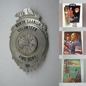 MaxSold Auction: This online auction features Toby jug, vintage magazines, Royals memorabilia, vintage sports ephemera, vintage books, vintage Bibby calendars, vintage postcards, art pottery, stein, art glass, watches, costume jewelry, soapstone tile carvings, teacup/saucer set, and much, much, more!!