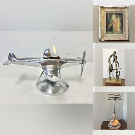 MaxSold Auction: This online auction features Brutalist sculpture, Art Deco collectibles, Sherman jewelry, room partition, Moorcroft vases, art glass, teacup/saucer sets, vaseline glass, antique Japanese brush pot, lava lamp, vintage fishing gear, and much, much, more!!!