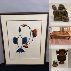 MaxSold Auction: This online auction features Indigenous painting, silver jewelry, soapstone carvings, dollhouse furniture, Trisha Romance prints, Moorcroft bowl, Royal Doulton figurine, teacup/saucer sets, vintage Wade miniatures, Bunnykins, binoculars, cranberry glass, vintage costume jewelry, watches, hand tools, and much, much, more!!