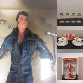 MaxSold Auction: This online auction includes fine china, NIB collectible dolls, Swarovski crystals, glassware, silver plate, collector plates, dishware, Pyrex, framed art, costume jewelry, purses, power drills, 10k gold jewelry, and much more!