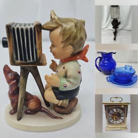 MaxSold Auction: This online auction features Hummels, vintage international dolls, beer steins, cookie jar, depression glass, cast iron teapot, Southwestern pottery, vintage brass pieces, vinyl records, DVDs, collector plates, ginger jars, vintage buttons, watches, jewelry, vintage musical instruments, stamps, comics, vintage free standing loom, and much more!