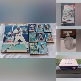 MaxSold Auction: This online auction includes vintage signed hockey cards, vintage Toronto Blue Jays autographs, fine bone china, crystal ware, Christmas decor, Sony turntable, exercise equipment, books, electric fireplace, hall table, tools, new women’s shoes, and much more!