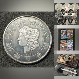 MaxSold Auction: This online auction features Pokemon trading cards, original ink artwork, coins, banknotes, foreign coins, tokens, WWI & WWII collectibles, collector spoons, jewelry, watches, loose gemstones, diecast models, collectible patches & pins, and much, much, more!!!