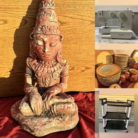 MaxSold Auction: This online auction includes vintage Vernonware, Buddha and other statues, Haynes Datsun manual, poster, vintage camera, sewing machine, vintage music, Fenton vases, AD Rock video card,  Radeon graphics card, QSEE security cameras, manga books, Fairwood Germany dishes, bamboo mask and more!