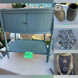 MaxSold Auction: This online auction includes furniture such as a butcher block stand, chairs, metal nightstand and others, wall art, milk glass sconce, nesting dolls, decor, Beanie Babies, Rosenthal and other china, throw pillows, kitchenware, lamps, clothing, jewelry, accessories, books, board games, office supplies, Funko Pops, Sanrio items, Polaroid and other cameras, cleaning supplies, art supplies, Sears bike, scripts, vintage magazines, The Beatles and Elvis memorabilia, vintage fabric, sports equipment, Xbox 360 and many more!