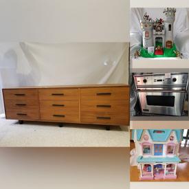 MaxSold Auction: This online auction includes a teak dresser, china cabinet, Viking built-in oven, antique ceramic light fixture, Dual turntable, Fisher Price dollhouse, castle, Daigle doll and other toys, Bio walker, Dezine fairy decor, records, kitchenware, folios, puzzles, Sony receiver and other electronics, hoses, pant hangers, kitchenware and more!