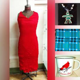 MaxSold Auction: This online auction features vintage Christmas cards, silk dresses, jewelry, handmade soaps, Inukshuk necklaces, vintage dolls, art pottery, new vegan belts, Iranian block print fabrics, doll house, vintage wooden trunk, cushion covers, table linens, and much, much, more!!