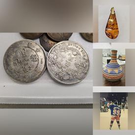 MaxSold Auction: This online auction features costume jewelry, world coins, stamps, Mexican pottery, vintage silk art, oil paintings, TVs, and much, much, more!!!