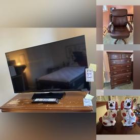 MaxSold Auction: This online auction includes Spode dishware, fine china, framed art, furniture such as wood dressers, china cabinet, La-Z-Boy chairs, farmhouse table, dining chairs, and wicker outdoor sets, area rugs, lamps, quilts, home decor and more!
