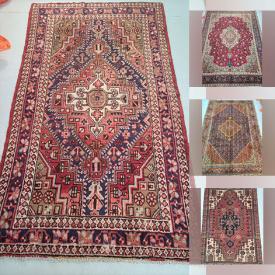 MaxSold Auction: This online auction includes Persian wool rugs from Hamedan, Saveh, Turkmenistan, Tabriz, Zanjan and more!