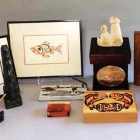 MaxSold Auction: This online auction features silver plate flatware, WWll Army Ammunition Boxes, native art, Moorcroft Iris Vase, Sterling silver, Singer sewing machine and much more!