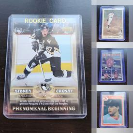 MaxSold Auction: This online auction includes trading cards such as Wayne Gretzky, Michael Jordan, Connor McDavid, Saku Koivu, Sidney Crosby, Tim Stutzle, Matt Brash, Hank Aaron, Joe DiMaggio, jersey cards and much more!