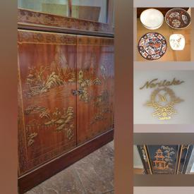 MaxSold Auction: This online auction features table lamps, dining room table/chairs & barstools, framed wall art, Chinese bar hutch, vintage writing desk, and much more!!