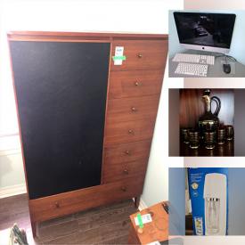 MaxSold Auction: This online auction includes vintage vinyl records, furniture such as accordion style dresser, vintage chairs, teak armoire, antique cart, and night stands, art supplies, lamps, books, Apple computer, framed artwork, art glass, Limoges, Paragon, silver plate, small kitchen appliances, sterling silver jewelry, and much more!