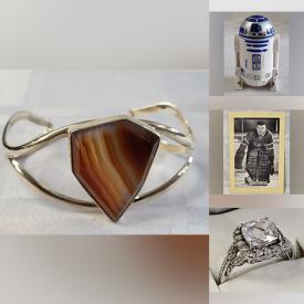 MaxSold Auction: This online auction features vintage die-cast vehicles, sports trading cards, coins, costume jewelry, sterling silver jewelry, geode specimen, comics, antique stamps, watches, Pokemon cards, and much, much, more!!