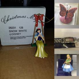 MaxSold Auction: This online auction features light fixtures, toys, ornaments, tools, wallets, Ganz wood carvings, seat backs, watches, and much, much, more!!