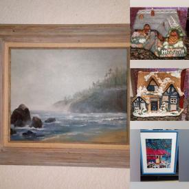 MaxSold Auction: This Charity/Fundraising Online Auction features framed and unframed artwork, Thomas Kinkade cottage, and more!