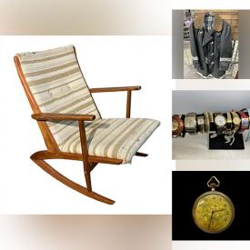 MaxSold Auction: This online auction includes a Soren Willadsens chair, Chinese lacquer screen, antique telegraph key, coins, bills, jewelry, accessories, decor, antique jugs, vintage Harvard scarf, trading cards, vintage magazines, wall art, Boy Scouts items, antique Jet Glass buttons, vintage pens, Fred Bodin photos, books, Amish metal figurines, salt and pepper shakers, comics and many more!
