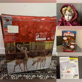 MaxSold Auction: This online auction includes new items such as Christmas decor, small kitchen appliances, Westinghouse heaters, baby clothes and RCA HDTV antenna, CDs, DVDs, and more!